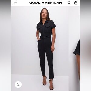 Good American Black Fit for Success Jumpsuit